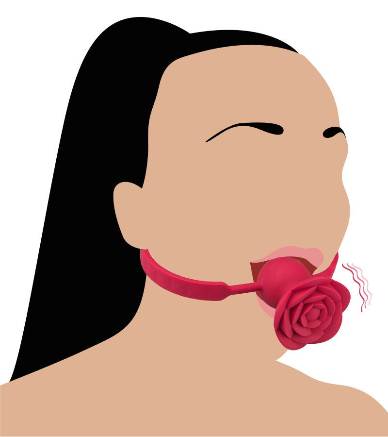 Bâillon avec gag-ball vibrante Rosie