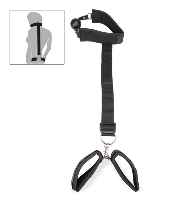 Bâillon gag-ball avec attache poignets
