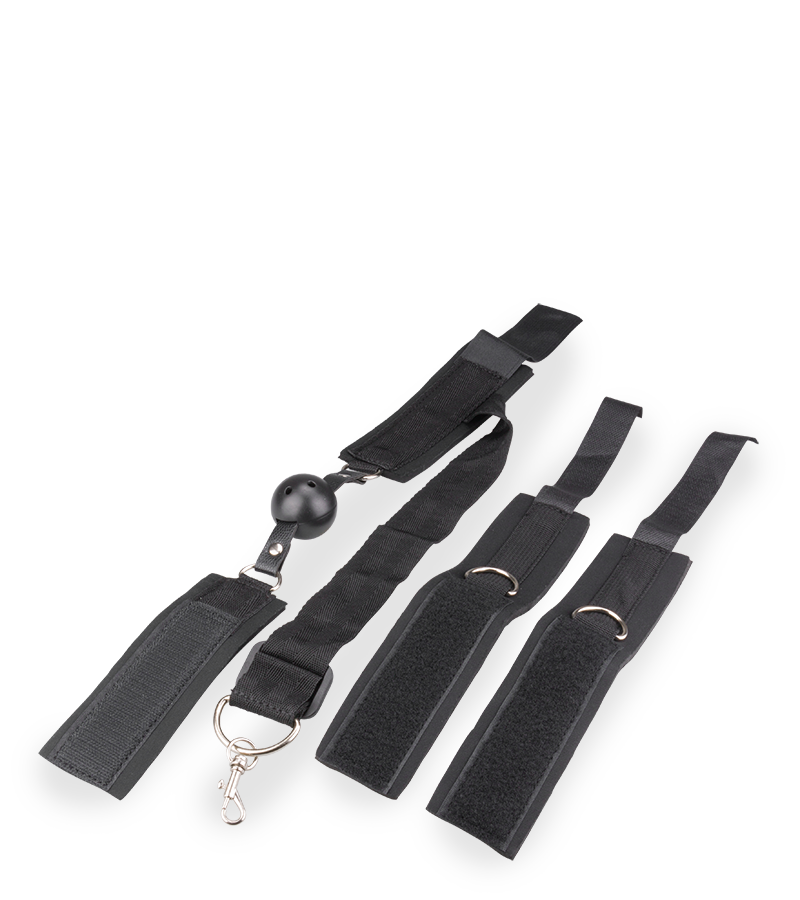 Bâillon gag-ball avec attache poignets