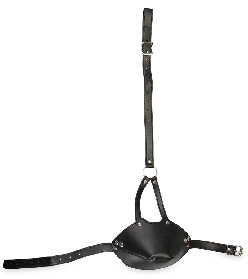 Bâillon gag-ball en cuir BDSM