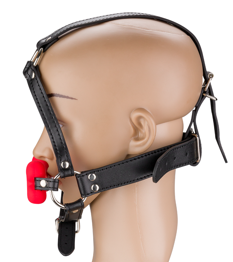 Bâillon harnais avec os en silicone 12,3cm Puppy Play