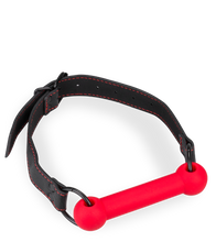 Charger l&#39;image dans la galerie, Bâillon mors en silicone et similicuir