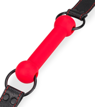 Charger l&#39;image dans la galerie, Bâillon mors en silicone et similicuir
