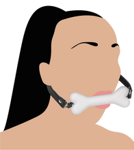 Charger l&#39;image dans la galerie, Bâillon os en silicone 15,0cm Puppy Play