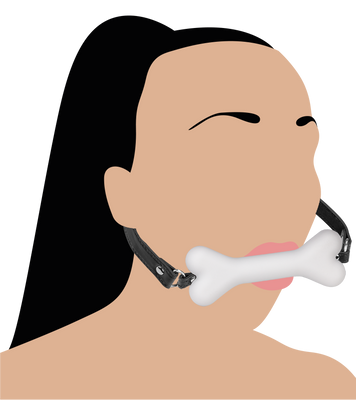 Bâillon os en silicone 15,0cm Puppy Play