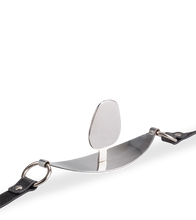 Charger l&#39;image dans la galerie, Bâillon plat en métal et similicuir