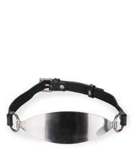 Charger l&#39;image dans la galerie, Bâillon plat en métal et similicuir