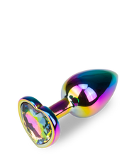 Charger l&#39;image dans la galerie, Bijou anal rosebud cœur arc-en-ciel S