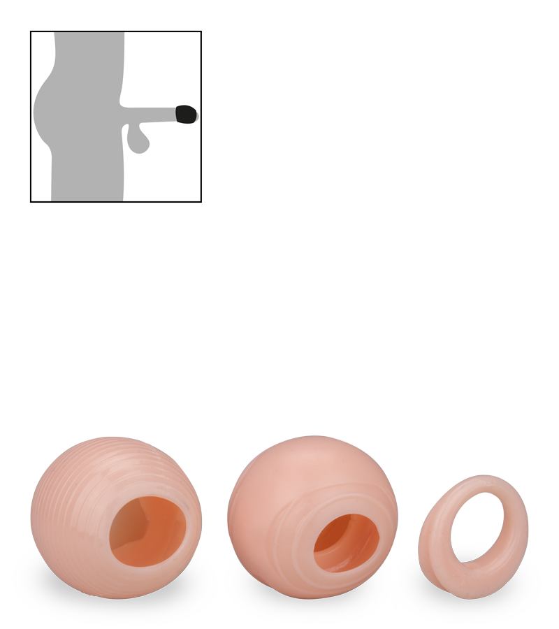 Bouts de pénis cockring extensibles