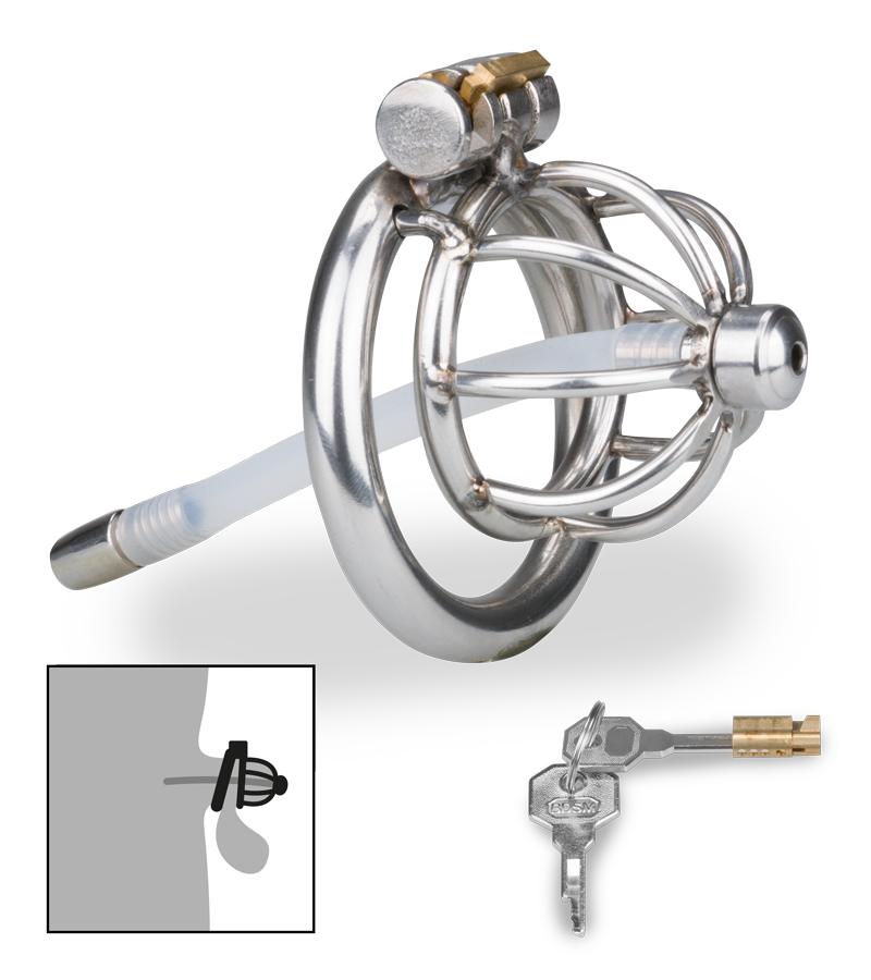 Cage à pénis courte avec sonde Repentance