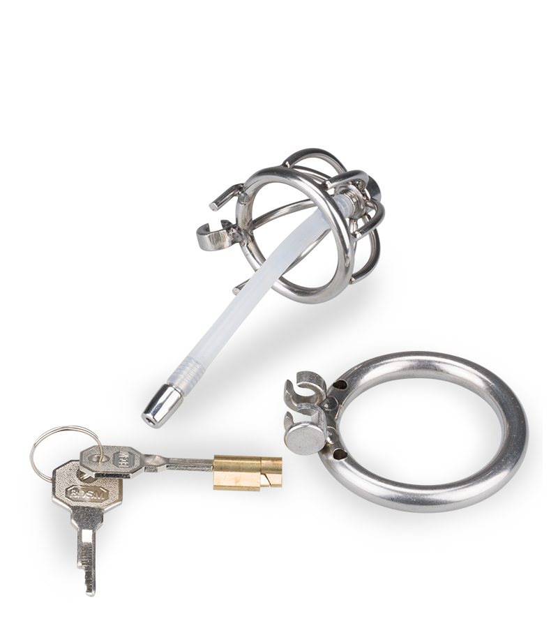 Cage à pénis courte avec sonde Repentance