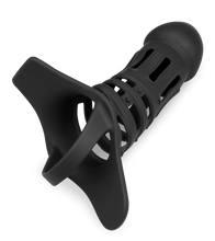 Charger l&#39;image dans la galerie, Cage à penis silicone noire Armure Samouraï