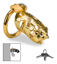 Charger l&#39;image dans la galerie, Cage de chasteté pénis astrologie chinoise Cochon Doré