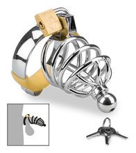 Charger l&#39;image dans la galerie, Cage de chasteté pénis et plug d&#039;urètre Alcatraz