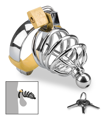 Cage de chasteté pénis et plug d'urètre Alcatraz