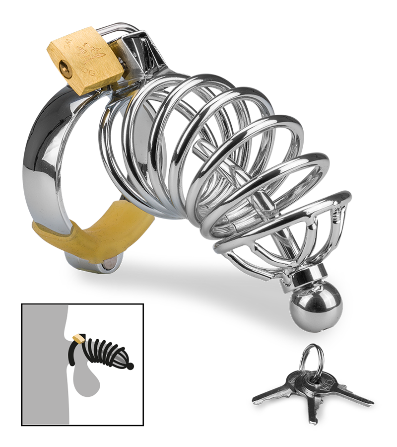 Cage de chasteté pénis et plug d&#039;urètre Guantanamo