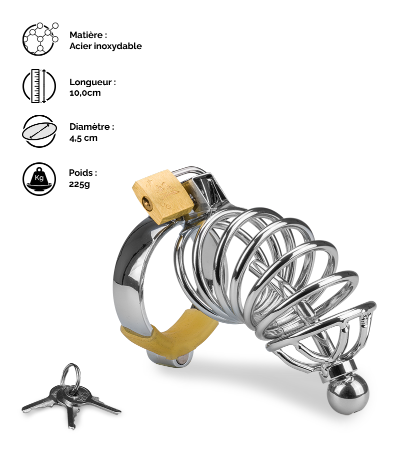 Cage de chasteté pénis et plug d&#039;urètre Guantanamo