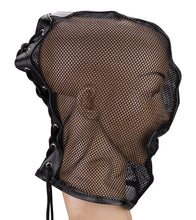 Charger l&#39;image dans la galerie, Cagoule BDSM en résille avec ouverture buccale