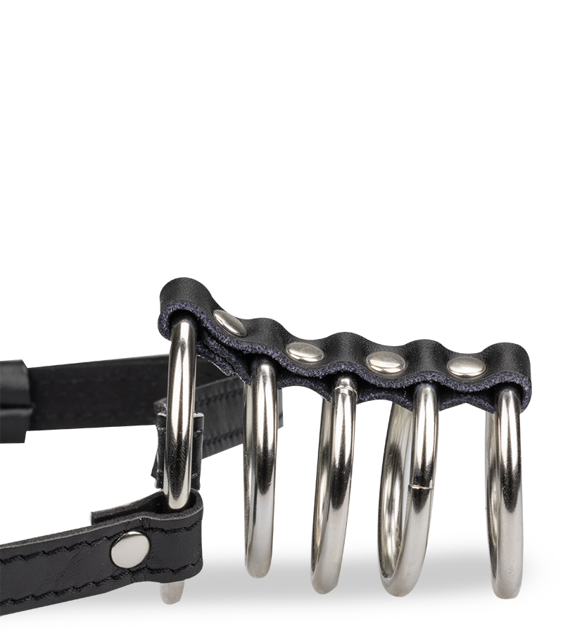 Ceinture 5 anneaux cockring métal