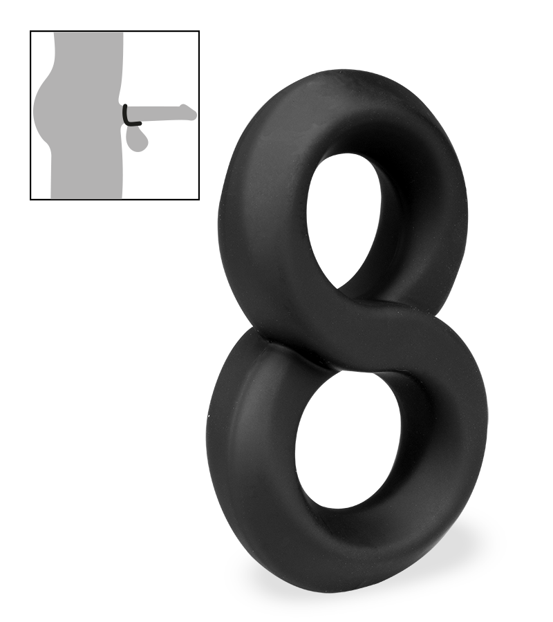 Cockring double en silicone médical Julo