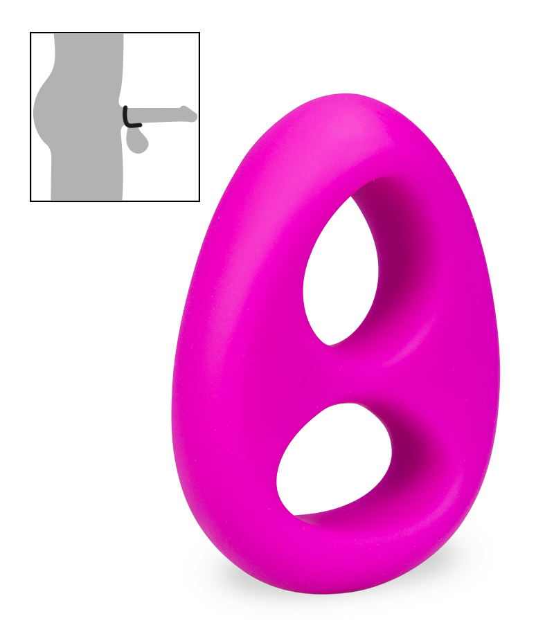 Cockring double en silicone médical Noot