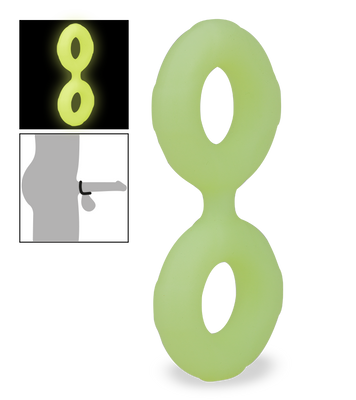 Cockring double en silicone phosphorescent Sloom