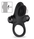Cockring vibrant avec stimulateur clito cunnilingus