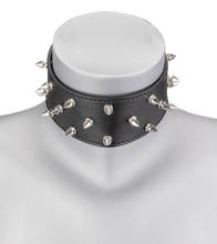 Charger l&#39;image dans la galerie, Collier BDSM cuir et pointes