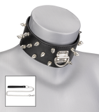 Collier BDSM pointes et chaîne