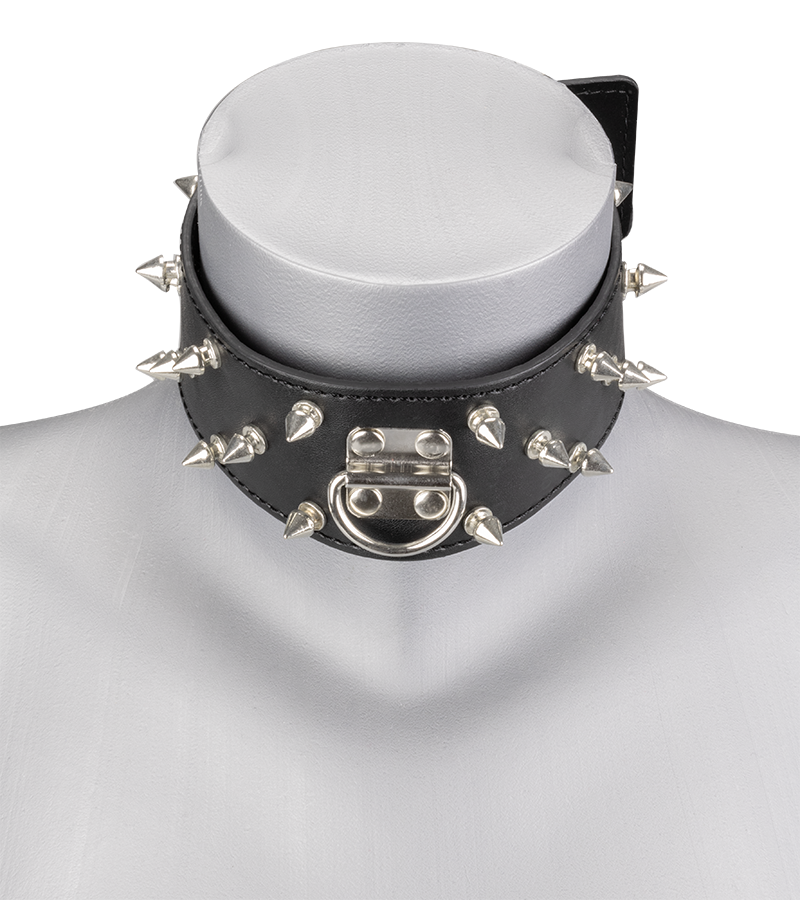 Collier BDSM pointes et chaîne