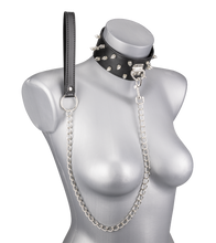 Charger l&#39;image dans la galerie, Collier BDSM pointes et chaîne