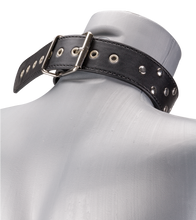 Charger l&#39;image dans la galerie, Collier BDSM rivets et anneaux avec laisse