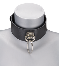 Charger l&#39;image dans la galerie, Collier BDSM similicuir 1 anneau + laisse