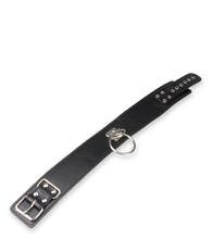 Charger l&#39;image dans la galerie, Collier BDSM similicuir 1 anneau + laisse