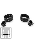 Contraintes BDSM cuisses et poignets