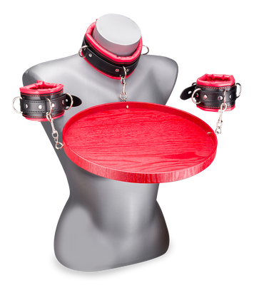 Contraintes cou et poignets avec plateau pour esclave