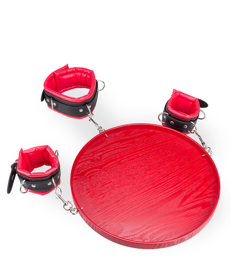 Contraintes cou et poignets avec plateau pour esclave