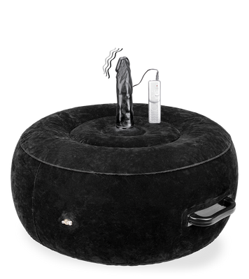 Coussin gonflable rond avec gode vibrant Crazy Rider