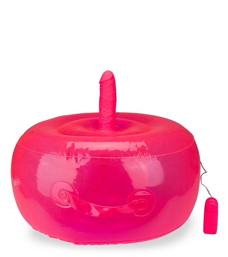 Coussin gonflable rond avec gode vibrant Ride Me