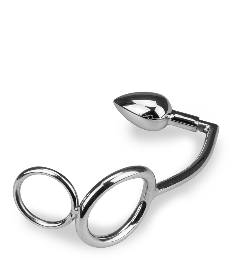 Crochet anal avec double anneaux cockring Captain