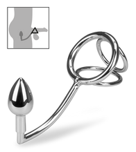 Charger l&#39;image dans la galerie, Crochet anal avec triple cockring Bondy