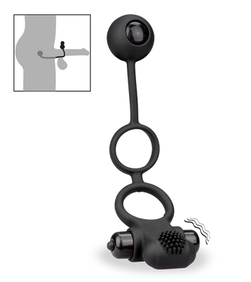 Double anneau cockring boule anale vibrant 10 vitesses