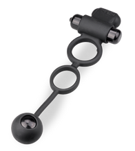 Charger l&#39;image dans la galerie, Double anneau cockring boule anale vibrant 10 vitesses
