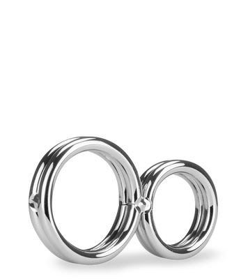 Double anneau cockring en inox Eight