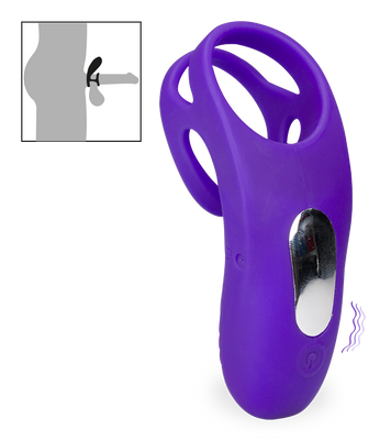 Double anneau vibrant avec stimulateur de clitoris Bora