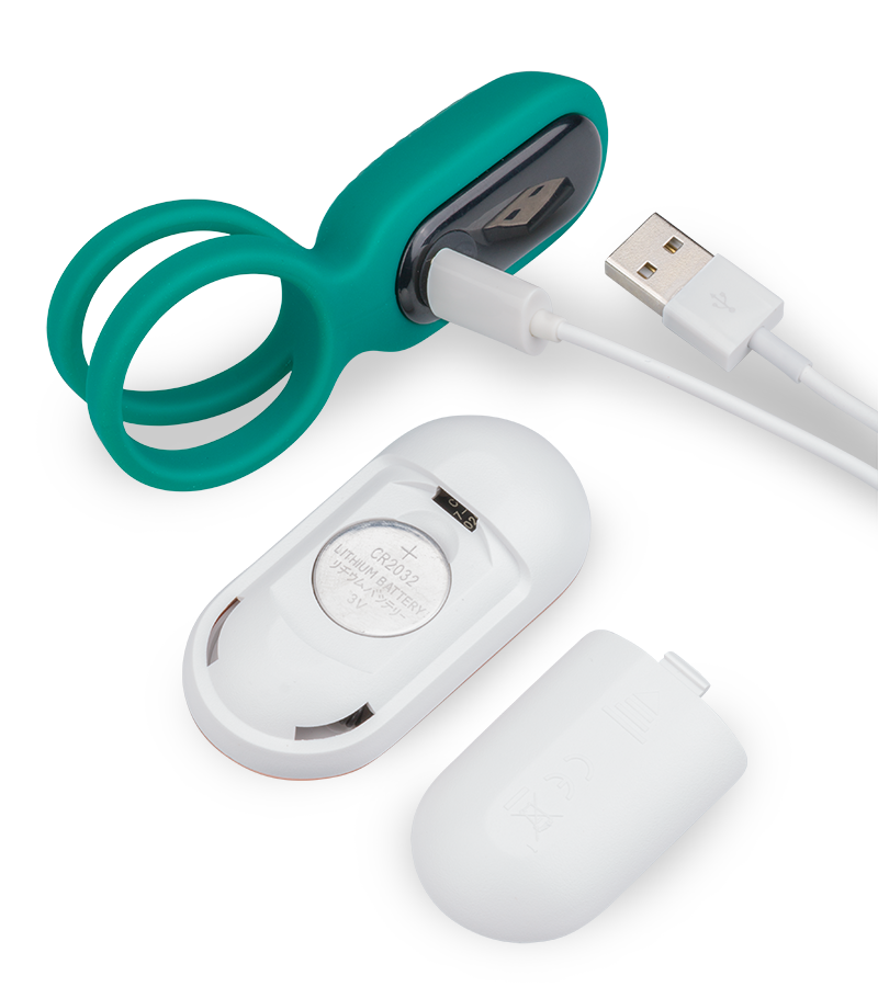 Double anneau vibrant avec stimulateur de clitoris Unity