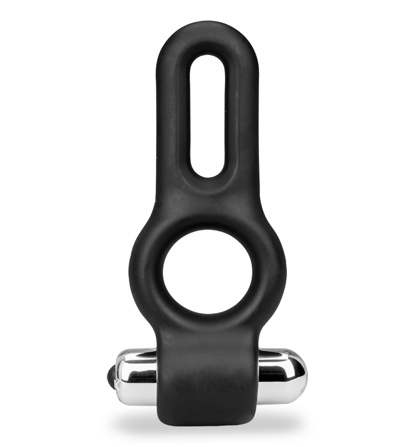 Double cockring vibrant en silicone Jaxon