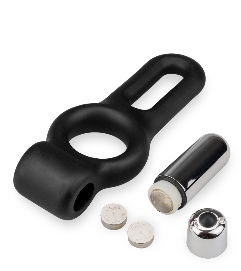 Double cockring vibrant en silicone Jaxon