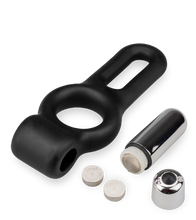 Charger l&#39;image dans la galerie, Double cockring vibrant en silicone Jaxon