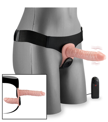 Double gode ceinture réaliste vibrant